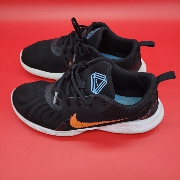 Nike Flex Experience Run 10 Dark Obsidian Hyper Crimson Sneaker Men's 8 Shoes - Picture 7 of 15